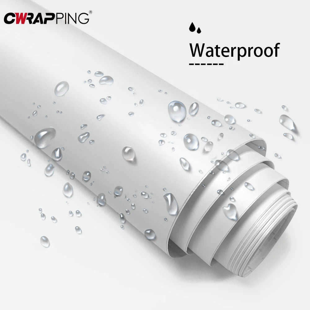 Matte White Vinyl Car Wrap Film — Self-Adhesive Waterproof Foil