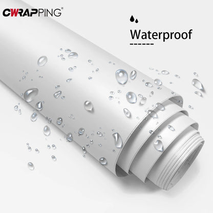 Matte White Vinyl Car Wrap Film — Self-Adhesive Waterproof Foil