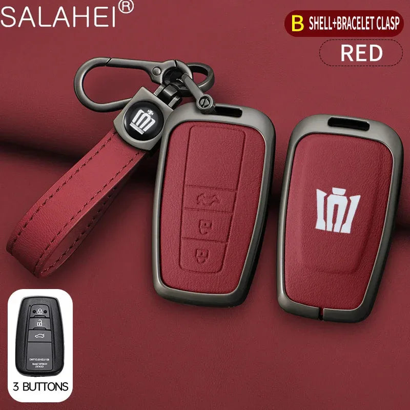 Toyota Key Cover - Zinc Alloy Case - F-red keyring