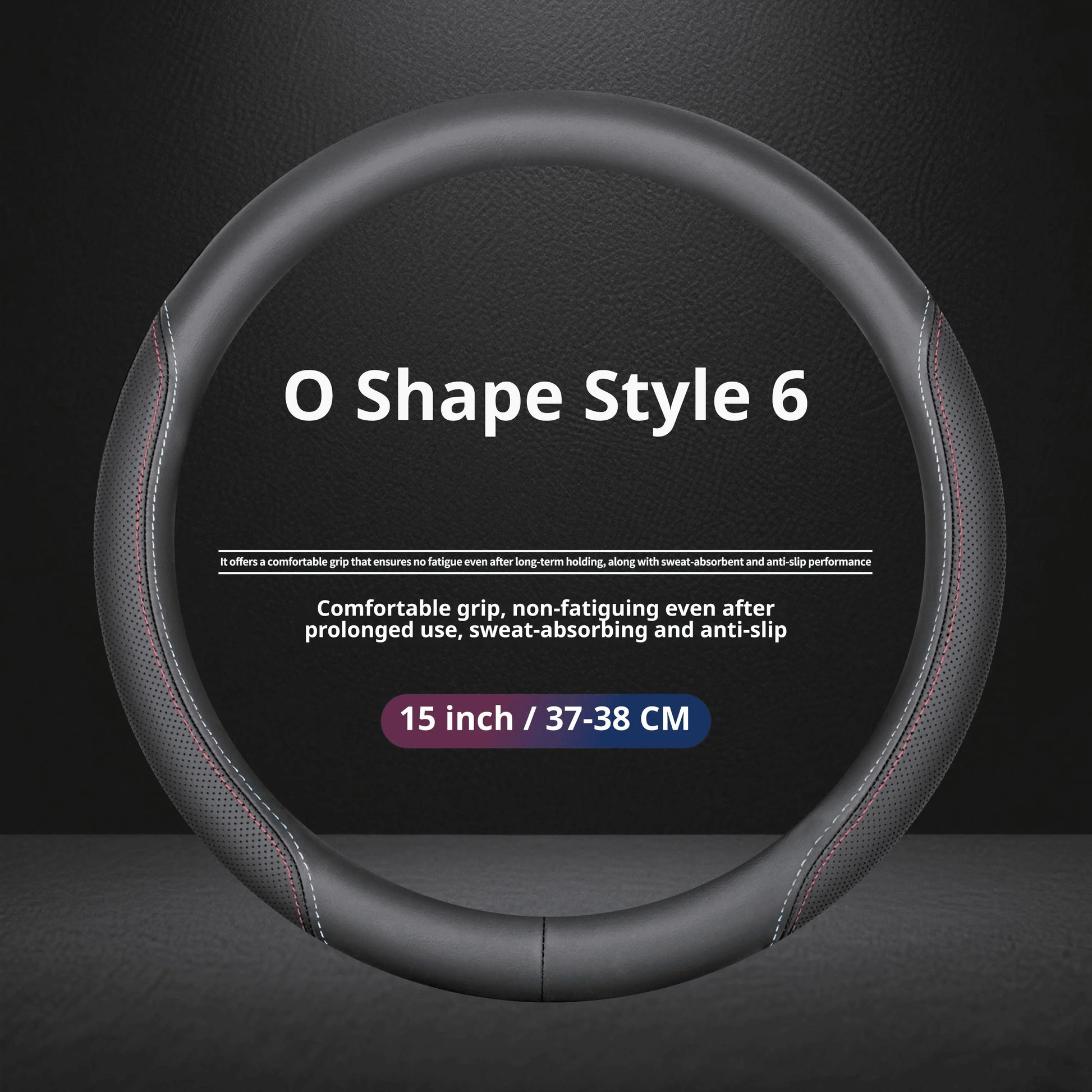 Jetour Nappa Leather Steering Wheel Cover - Round Shape / Style 6