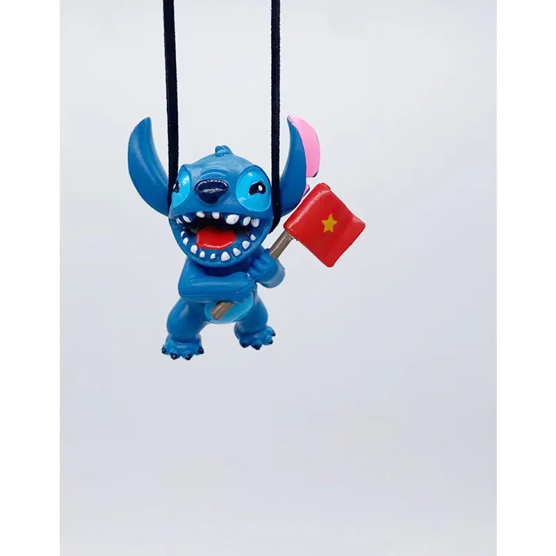 Disney Stitch Car Rearview Mirror Hanging Pendant Action Figure
