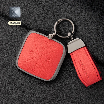 Zinc Alloy Leather Key Cover for Geely ZEEKR 001 7X 009 X Car Fob