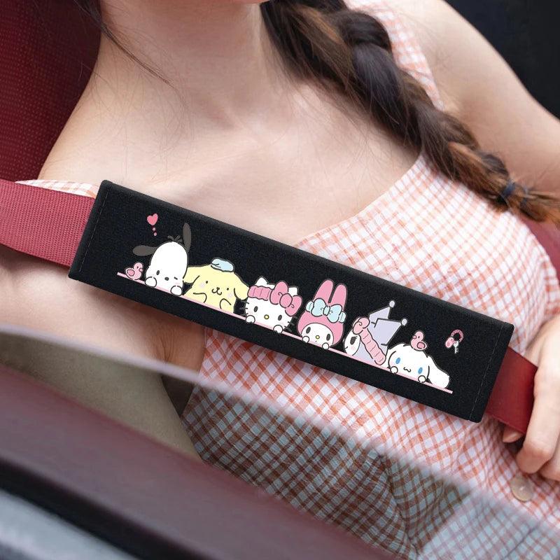 Padded Seat Belt Covers Sanrio Themed Car Shoulder Protectors