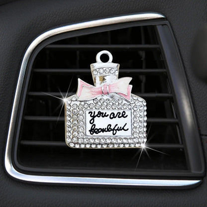 Diamond Bowknot Car Air Vent Perfume Clip Diffuser Auto Interior