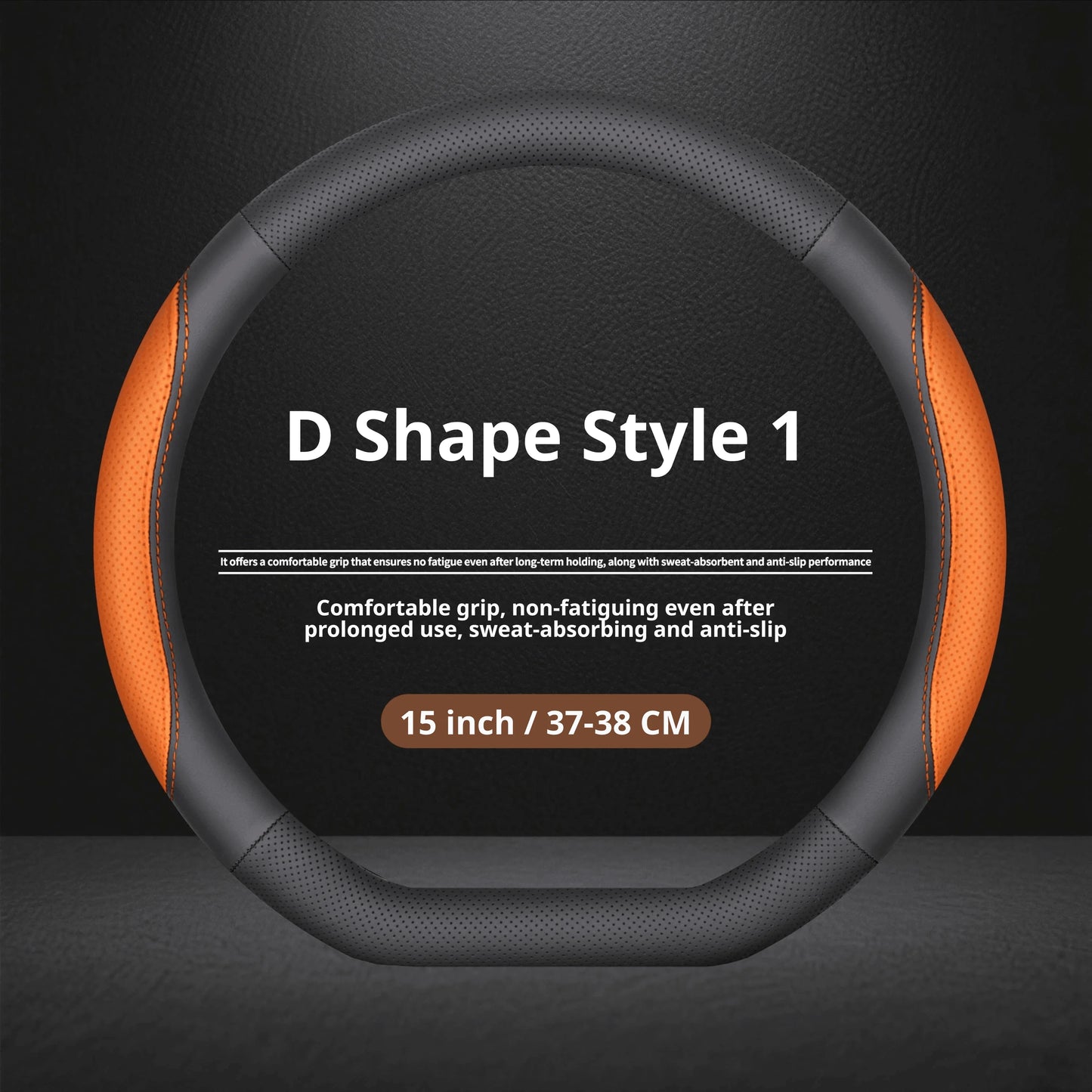 Jetour Nappa Leather Steering Wheel Cover - D Shape / Style 1