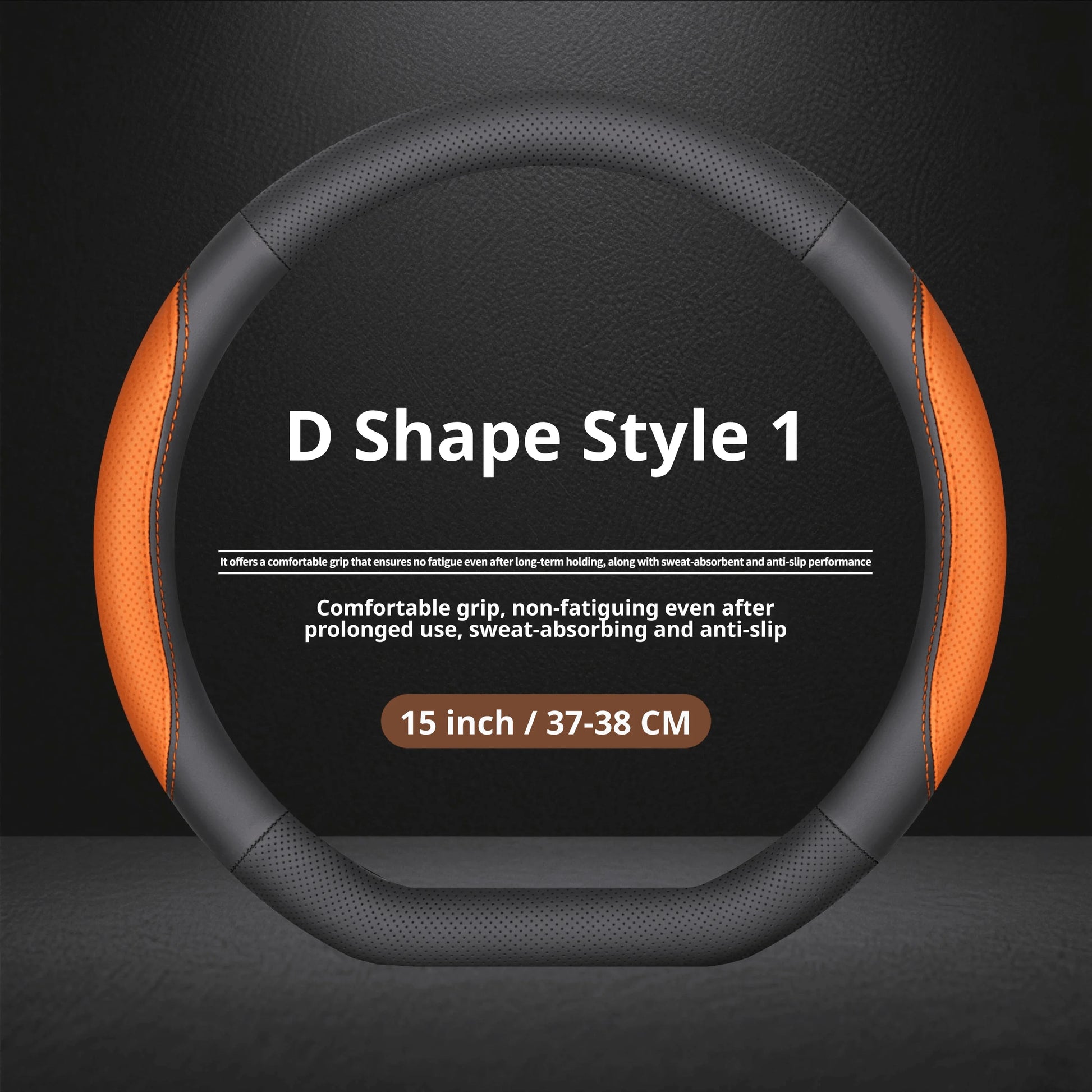 Jetour Nappa Leather Steering Wheel Cover - D Shape / Style 1