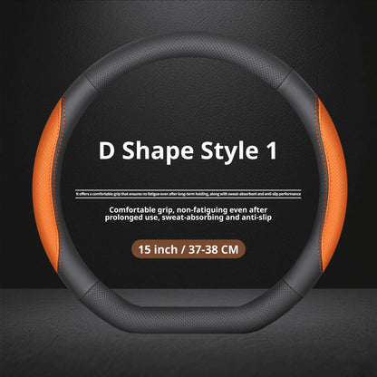 Jetour Nappa Leather Steering Wheel Cover - D Shape / Style 1