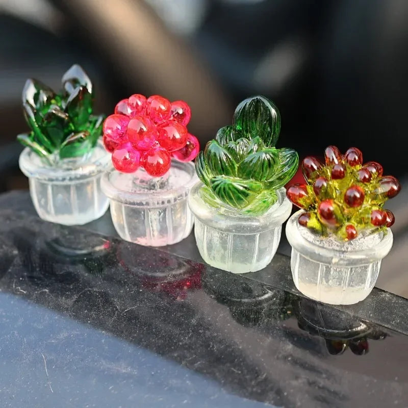 Mini Cactus Car Dashboard Ornament