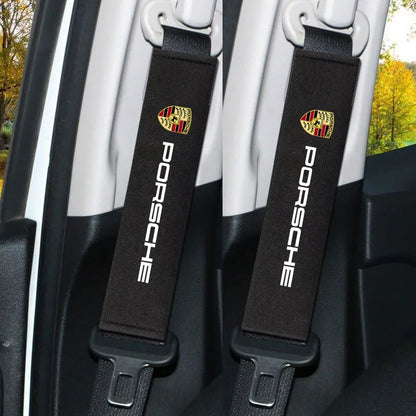 Car Seat Belt Protection Shoulder Pads Headrest Neck Pillow For Porsche Cayenne Panamera Macan 911 718 Taycan Boxster Cayman 918