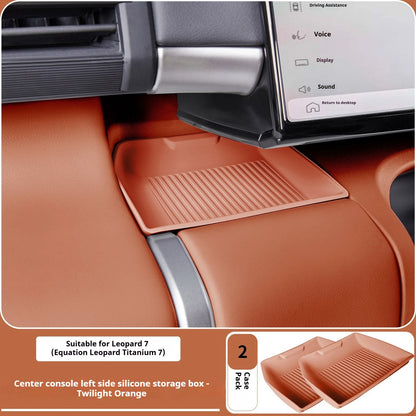 BYD Ti7 Door Handle Storage Box and Rear Bin - Orange 2Pcs