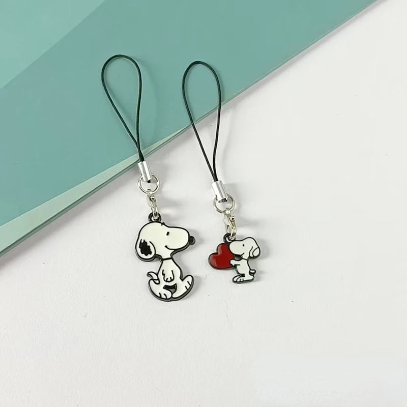 Snoopy Cartoon Keychain Lanyard Phone Bag Charm Pendant