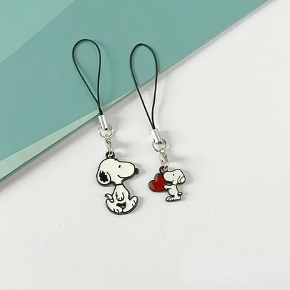Snoopy Cartoon Keychain Lanyard Phone Bag Charm Pendant