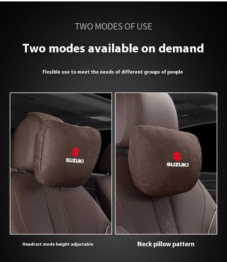 Suzuki Car Headrest & Waist Pillow - Beige Headrest
