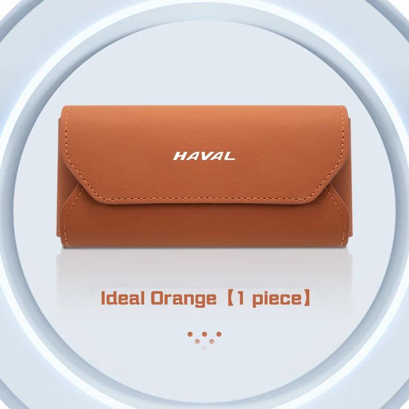 Haval Magnetic Leather Car Sunglasses Case