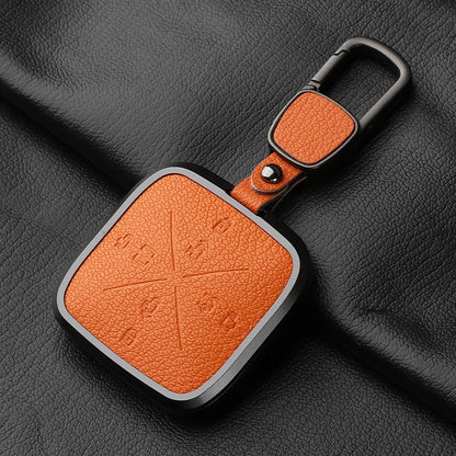8 Button Aluminum Goatskin Key Case Cover for Zeekr X 001 009