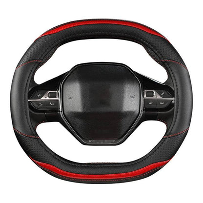 Peugeot Carbon Fiber + PU Leather Steering Wheel Cover for 3008 4008 5008 - 