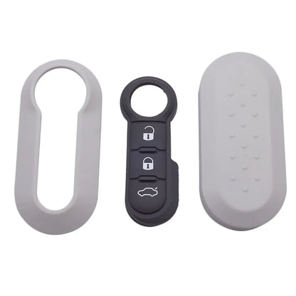Fiat 500, Panda & Punto Remote Key Shell — 3 Button, 8 Colours - gray