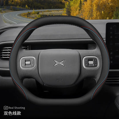 XPeng Twin-Stitch Double-D Steering Wheel Cover