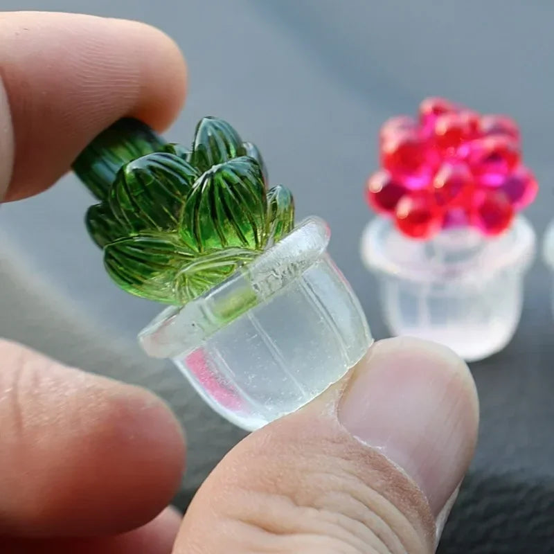 Mini Cactus Car Dashboard Ornament