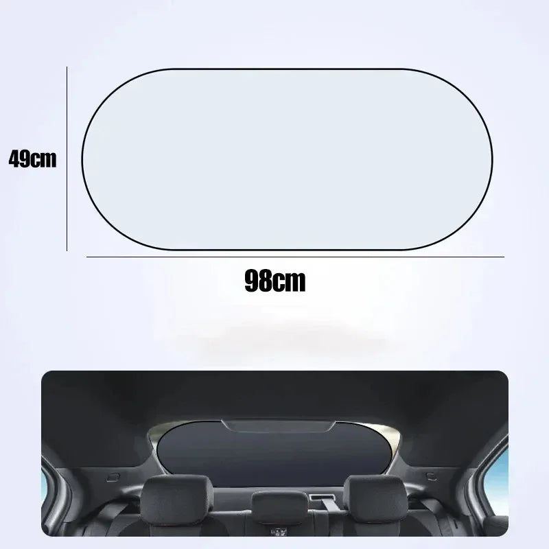 Universal Folding Car Rear Window Sun Shade with Suction Cups - A STYLE