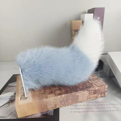 Electric Fluffy Fox Tail Vehicle Ornament