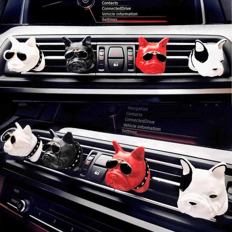 French Bulldog Car Air Freshener - Vent Clip Essential Oil Diffuser