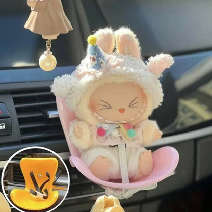Labubu Car Seat Air Vent Accessory. (Doll Not Included) - White