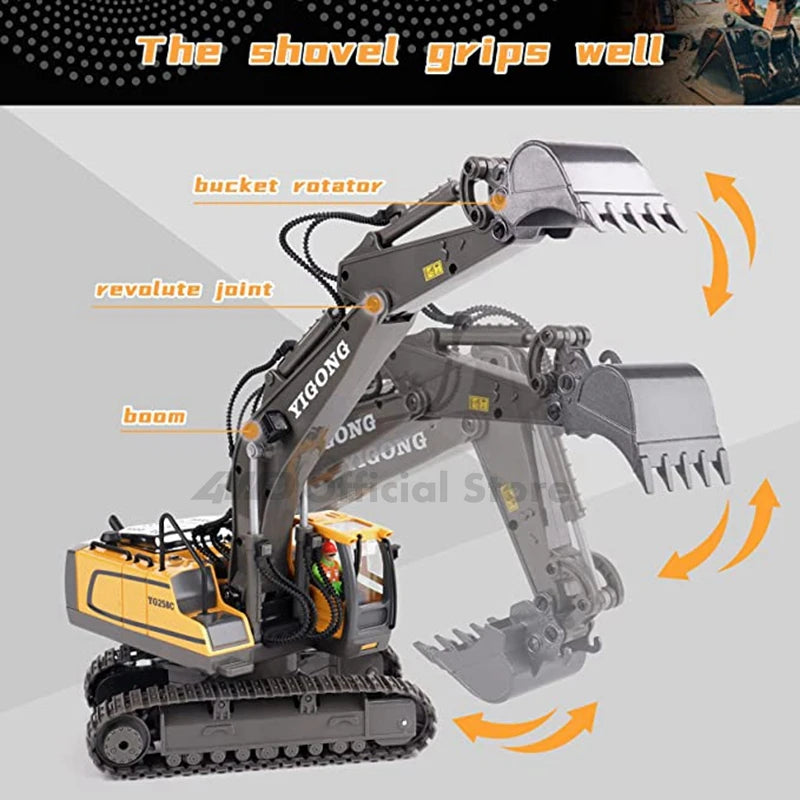 4WD RC Excavator & Dump Truck – Remote Control Construction Vehicles - Dump 1Battery