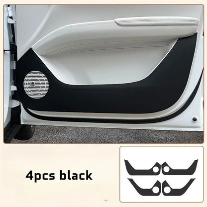 Geely EX2 PU Leather Door Anti-Kick Protector Pads - 4pcs black