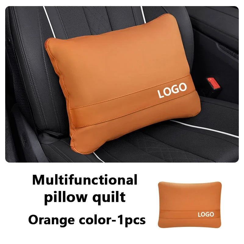 Custom Logo Car Blanket Pillow Dual-Purpose Folding Waist Cushion