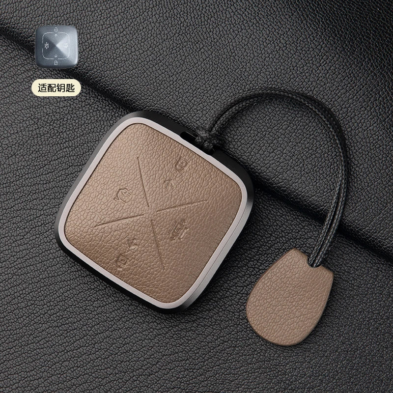Zinc Alloy Leather Key Cover for Geely ZEEKR 001 7X 009 X Car Fob