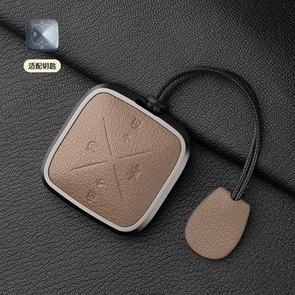 Zinc Alloy Leather Key Cover for Geely ZEEKR 001 7X 009 X Car Fob