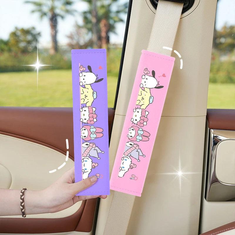 Padded Seat Belt Covers Sanrio Themed Car Shoulder Protectors