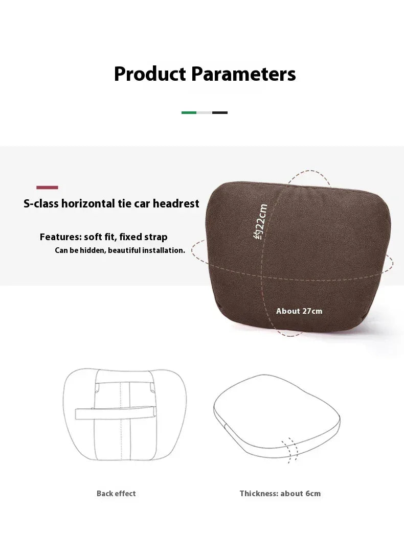 Volvo Car Headrest & Lumbar Support Pillow - Orange Headrest