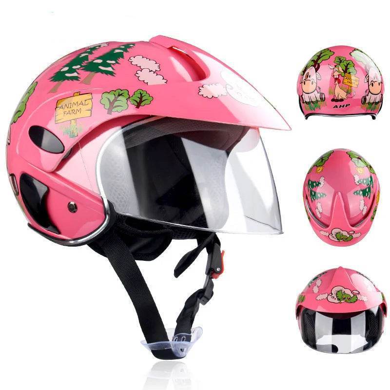 Kids Motorcycle & Motocross Helmet (3–9 Years) – ABS Unisex Safety Helmet for Dirt Bike, Bicycle, ATV & Downhill Riding - Purple
