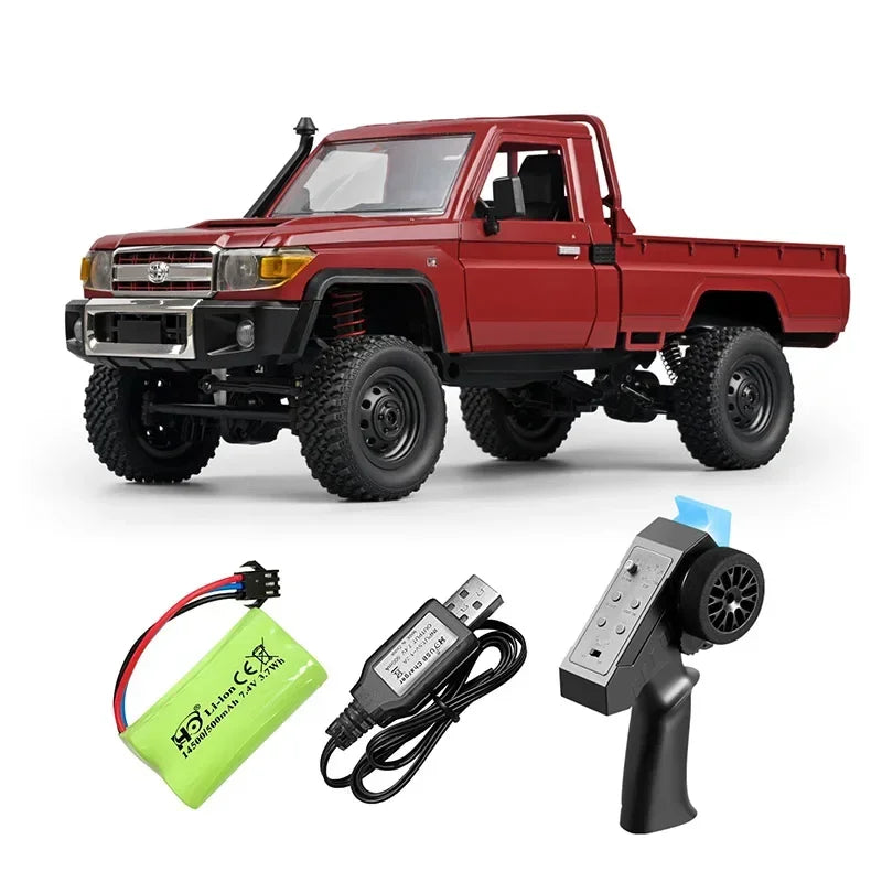 MN82 Series RC Pickup Truck – 4WD Off-Road Climbing Car - MN82 Red-1B