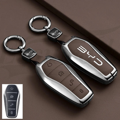 Leather Key Case Cover for BYD Song Plus Qin Han Tang Atto Dolphin