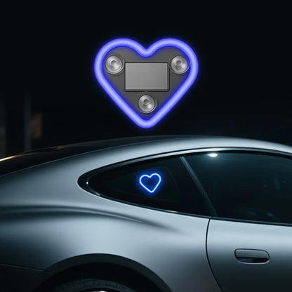 Solar LED Heart Car Window Light