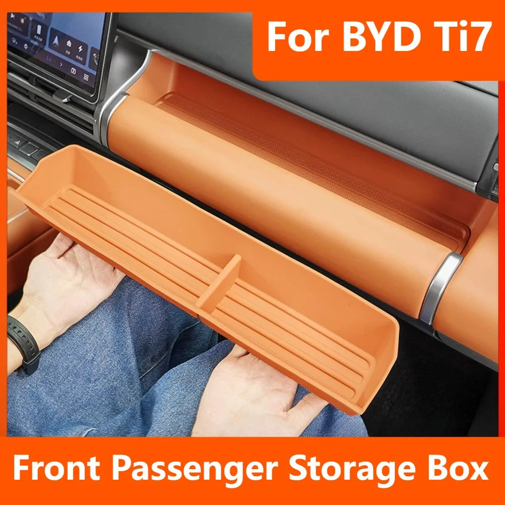 BYD Ti7 Front Passenger Silicone Storage Box with Cup Holder