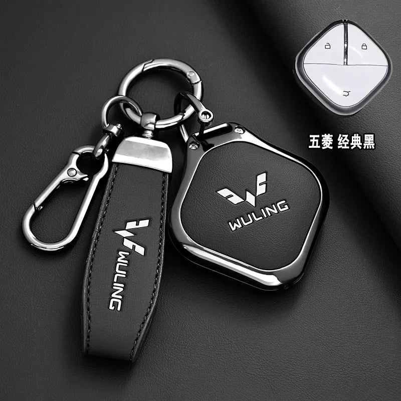 Wuling Zinc Alloy Key Case - Style 6-Black-1PC / for Wuling