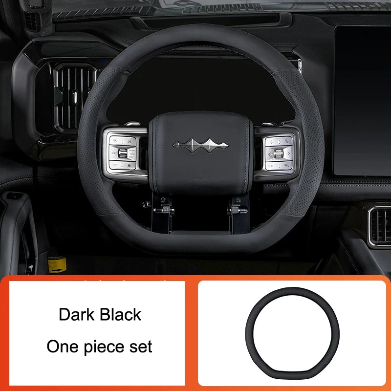 BYD Leopard 8 Steering Wheel Cover - dark black