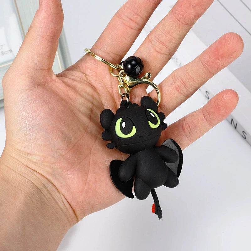 Kawaii Toothless Dragon Keychain – Bag Pendant - White