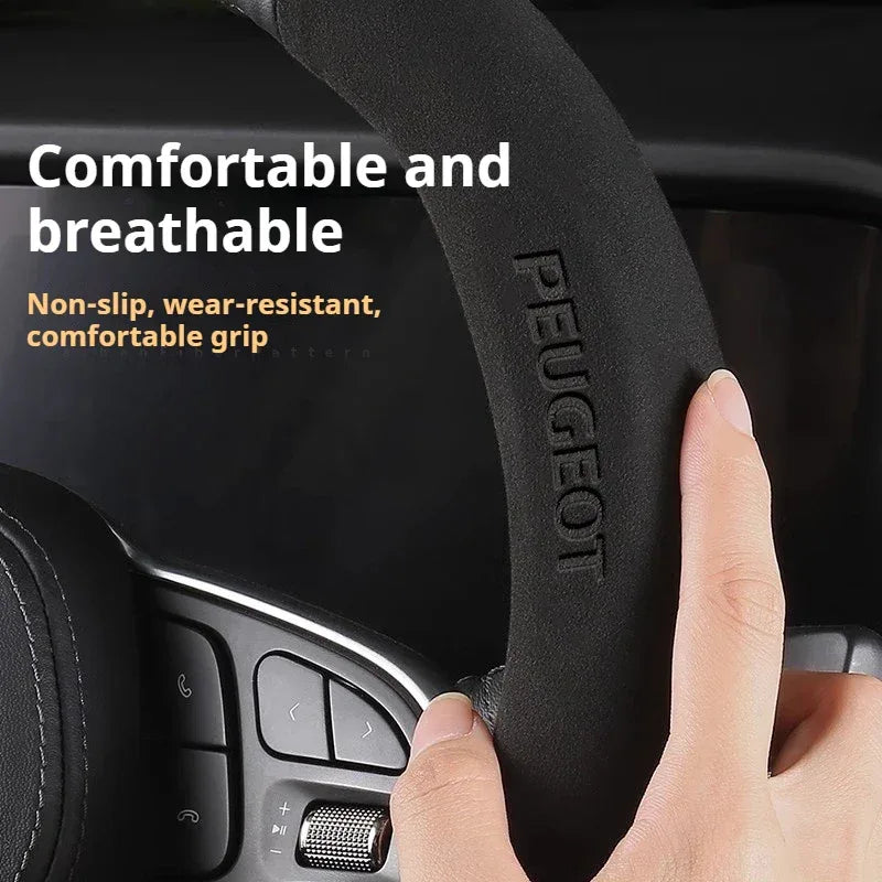 Peugeot Leather Steering Wheel Cover - D Type Black A