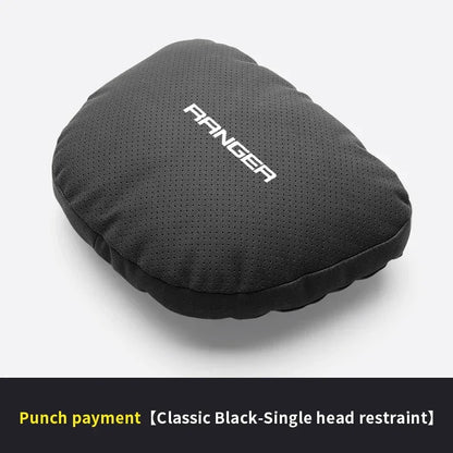 Ford Ranger Soft Neck Headrest & Lumbar Support Cushion Pillow - Headrest Black