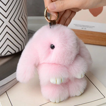 15cm Rabbit Fur Keychain Pendant