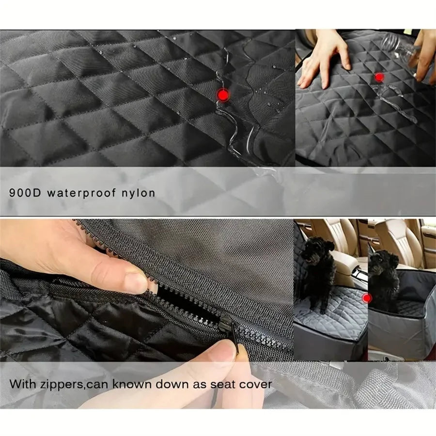 Fabric Dog Car Seat Cover – Quilted, Waterproof & Anti-Slip Pet Protector for Cars, Trucks & SUVs - 