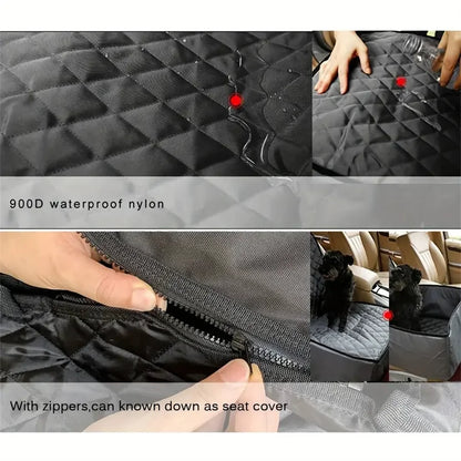 Fabric Dog Car Seat Cover – Quilted, Waterproof & Anti-Slip Pet Protector for Cars, Trucks & SUVs - 