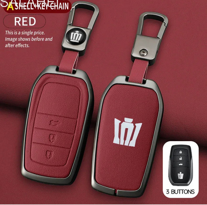 Toyota Key Cover - Zinc Alloy Case - B-red keyring