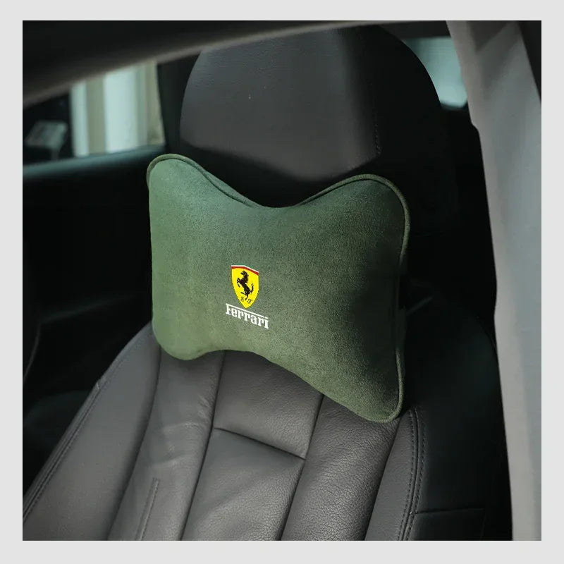 Ferrari Suede Neck Pillow - Green