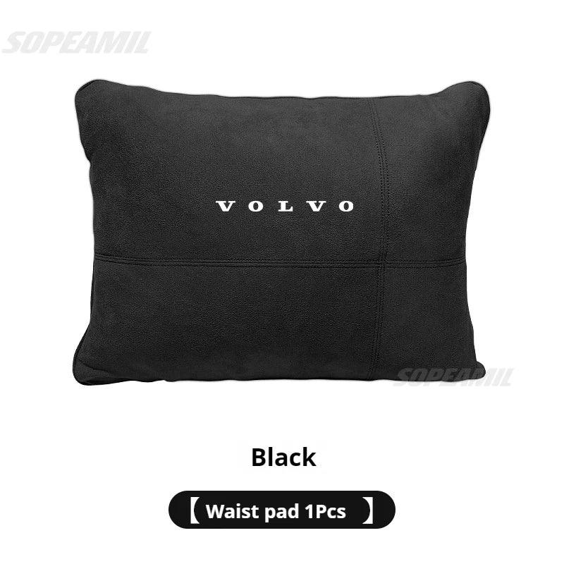 Volvo Car Headrest & Lumbar Support Pillow - Black Waist pillow